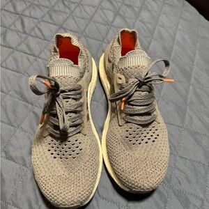 adidas Gray and Orange Knit Sneakers